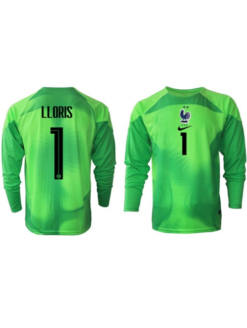 Frankrike Hugo Lloris #1 Målvakt Replika Borta Kläder VM 2022 Långärmad